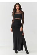  Long dress model 218306 Makadamia 