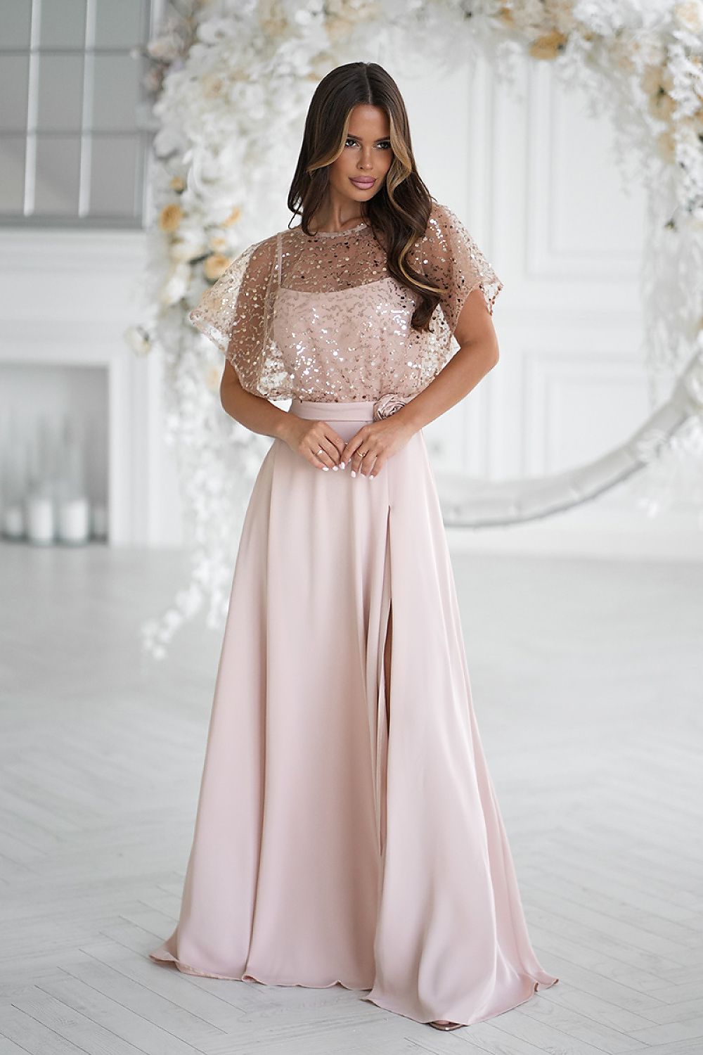  Long dress model 219689 Bicotone 